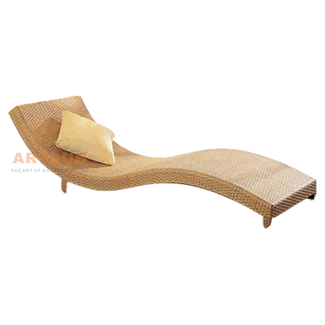 Современный на открытом воздухе Rattan Sun Lounger для спа и сада
