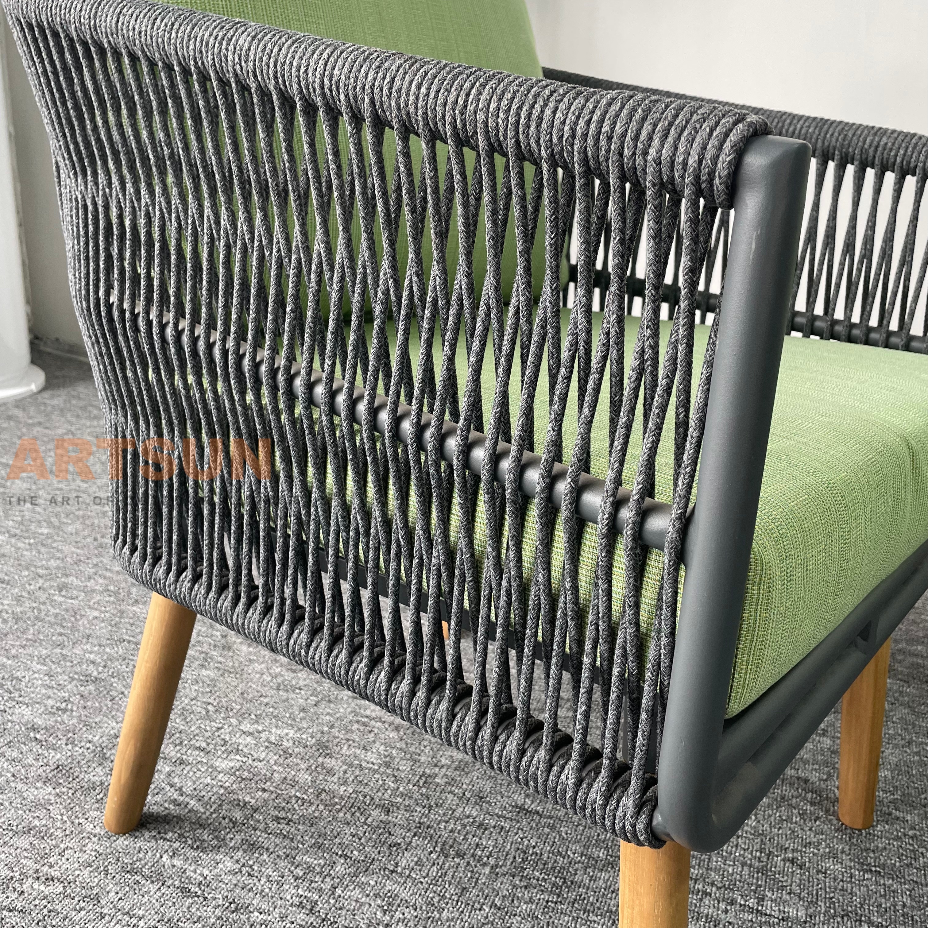 Самый популярный тканый садовый диван для отдыха на открытом воздухе для отдыха