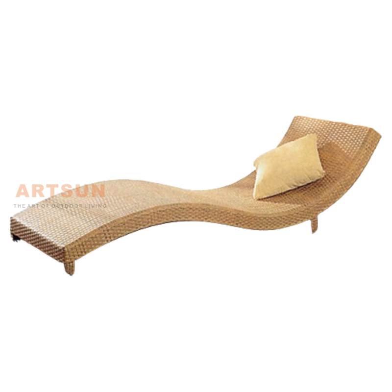 Современный на открытом воздухе Rattan Sun Lounger для спа и сада