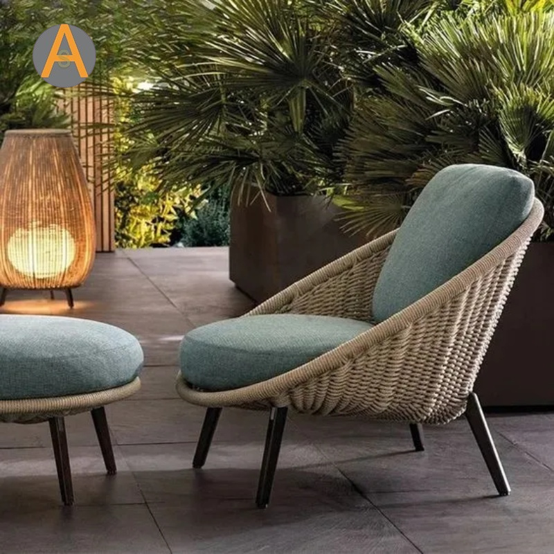 Горячий современный открытый патио PE Rattan Dofa для виллы