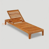 Solid Teak Sun Lounger с регулируемой спинкой для наружного использования