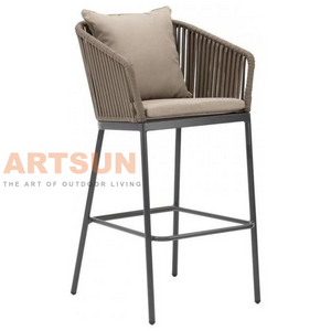 Прочный уличный веревочный стул с устойчивой к атмосферным воздействиям рамой