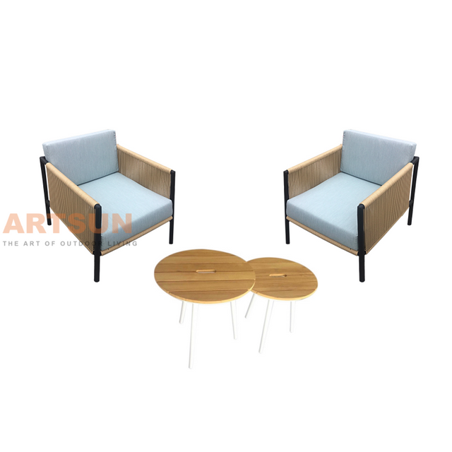 Наружный плетеный синтетический веревочный диван-стул для современных сидений в патио