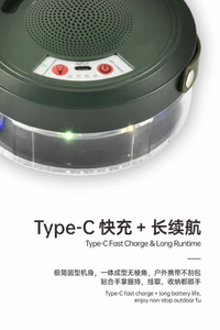 Уличное освещение для кемпинга Type-C, быстрая зарядка, длительное время работы, многоцветный светодиодный светильник, работающий одним касанием, садовая портативная лампа